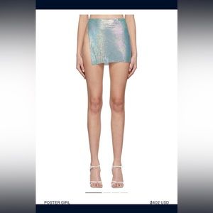 Poster Girl Multicolor Iridescent Winona Skirt Size M